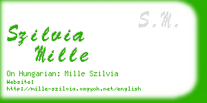 szilvia mille business card